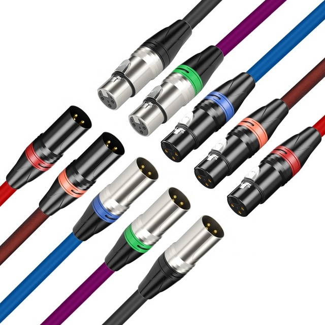 Cantell Wholesale Customizable Length Gold Balanced XLR 3 Pin Male to Female PVC Microphone Cable for Speaker Use