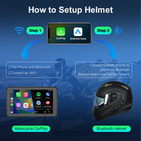 Autoradio portable, autoradio stéréo, Carplay, Android Auto, GPS, FM, RDS, BT, lecture MP3, aide au recul, 1 an pour BMW Motorcycle