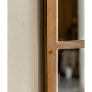 Farmhosue Marco de madera <span class=keywords><strong>como</strong></span> ventanas Arco <span class=keywords><strong>Espejo</strong></span> Vidrio y <span class=keywords><strong>ventana</strong></span> Parrilla Diseño <span class=keywords><strong>Espejo</strong></span> de pared - Product Image 3