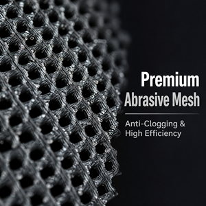 Dischi Abrasivi REX in Ossido di Alluminio 90x90mm Triangolari con 6 Fori e Velcro, Certificati ISO TUV <span class=keywords><strong>per</strong></span> Lucidatura Precisa del Metallo - Product Image 3