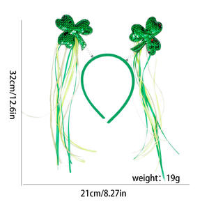 クロスボーダー ハンドメイド ミックス素材 聖パトリックの日 シャムロック アイルランド ガーディアン カーニバル パーティー ヘッドバンド 装飾ヘッドウェア - Product Image 4