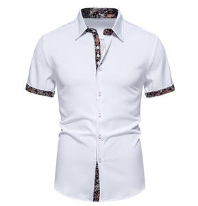 Verified Supplier Fitted Dress Shirt Men Short Stylish Vertical Stripes |  Alibaba.com