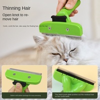 Brosse démêlante pour chien, peigne à aiguilles pour démêler les nœuds et éliminer les poils flottants, outil de toilettage