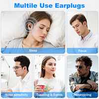 Vente en gros de bouchons d'oreilles en silicone personnalisés avec logo privé, modèle XS S M L, 4 paires, noir et vert, insonorisants, réduction du bruit, pour dormir