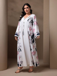 KYP1246 Cross Border elegante abito da banchetto in poliestere con perline taglie forti da donna per musulmani del Medio <span class=keywords><strong>Oriente</strong></span> per la stagione autunnale - Product Image 4
