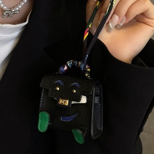 Lindo Llavero de Cuero Mini <span class=keywords><strong>Kelly</strong></span> con Diseño de Monstruo, Monedero Multifuncional con Correa para Llavero, Colgante para Bolso, Regalo Navideño para Mujer - Product Image 3