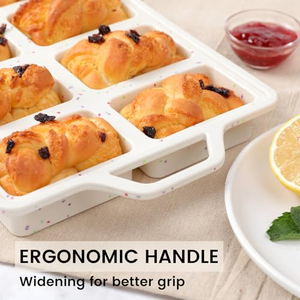 Molde para Pasteles de Silicona con 8 Cavidades en Forma de Cuboide, Antiadherente, Libre de BPA, Apto para Horno, para Hornear Muffins - Product Image 2