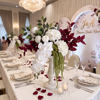 Décoration de table de mariage de luxe, arrangement floral artificiel, décoration de cérémonie de mariage, réception, événement
