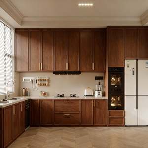 Juego de Muebles de Cocina Modernos de Lujo en Color Crema Blanco, Diseño Compacto en Forma de L, Fabricados en China, Precio de Fábrica BALOM - Product Image 4