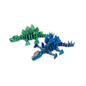 Figuras creativas impresas en 3D, miniesqueleto de dinosaurio <span class=keywords><strong>Estegosaurio</strong></span>, modelos de actividad conjunta de animales para adornos - Product Image 1
