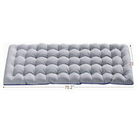Skyhope-D Lit de camp de voyage en plein air portable avec cadre en acier Lit pliable en tissu Oxford double couche pour un usage domestique