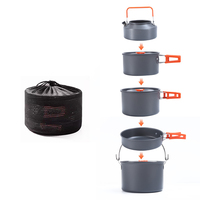 Batterie de cuisine camping pour 10 personnes/portable camping et randonnée sac à dos ustensiles de cuisine s