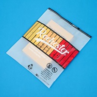 Sacs à vêtements avec fermeture éclair personnalisée, sacs à fermeture éclair en PE mat/givré pour vêtements décontractés, sous-vêtements, petits vêtements, vêtements