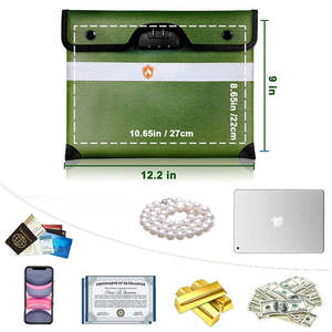 A4 Strip reflektif Ziplock tahan api tas dokumen ramah lingkungan harga pabrik 8 lapisan bahan pelindung untuk uang perhiasan <span class=keywords><strong>File</strong></span> - Product Image 5