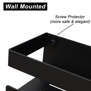 Ripiano <span class=keywords><strong>doccia</strong></span> di alta qualità autoadesivo nero opaco in <span class=keywords><strong>acciaio</strong></span> <span class=keywords><strong>inox</strong></span> 304 <span class=keywords><strong>doccia</strong></span> Caddy <span class=keywords><strong>porta</strong></span> <span class=keywords><strong>Shampoo</strong></span> bagno - Product Image 3