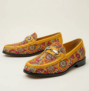 Chaussures décontractées jaunes pour hommes Dreamy Stark, en cuir PU respirant et léger, avec semelle intermédiaire en peau de porc et doublure en microfibre - Product Image 4