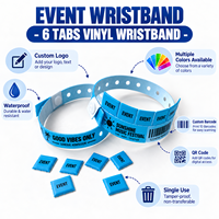 Bracelets d'identification en PVC/vinyle personnalisés imprimés avec languette détachable pour événements et hôtels