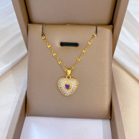 Collier tendance pour femme en acier inoxydable, plaqué or 18 carats, cadeau personnalisé, vente en gros, mode