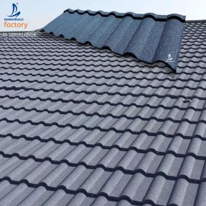 Lámina de techo de aluminio galvanizado para el hogar, azulejos de techo doblados de Metal con revestimiento de piedra negra de bajo coste, para toda la vida, Nueva Zelanda - Product Image 5