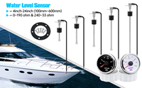 Jauge de niveau d'eau marine 100mm-1500mm pour voiture avec capteur + indicateur de niveau d'eau 7 couleurs 0-190ohm, jauge numérique à aiguille