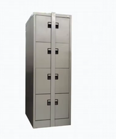 Armoire de rangement de bureau en acier Coffre-fort en métal 4 tiroirs Classeur avec serrure