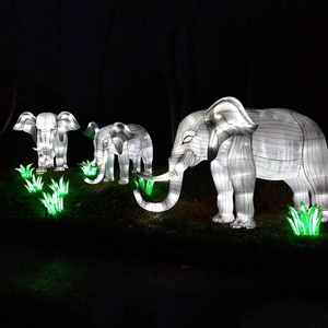 Tùy chỉnh Trung Quốc động vật lụa đèn lồng cho hiển thị/Oriental Lantern vải Trung Quốc lụa rồng - Product Image 5