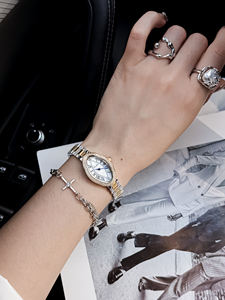 Scottie 9770B montres à Quartz en acier inoxydable de haute qualité pour couple coffret cadeau amant montre-bracelet de luxe homme femme horloge - Product Image 5