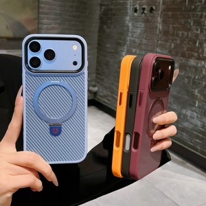เคสโทรศัพท์มือถือ iPhone 18 17 16 15 pro max คุณภาพสูง ลายคาร์บอนไฟเบอร์ พร้อมขาตั้งแม่เหล็ก ป้องกันแรงกระแทก ป้องกันรอยขีดข่วน - Product Image 2