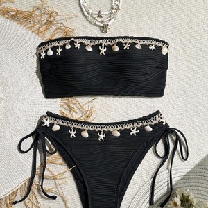 SZ124 2026 Bikini de Dos Piezas con Borlas y Diseño de Estrella de Mar, Estilo Euroamericano, Sexy, de Secado Rápido y Duradero - Product Image 1