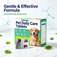 Comprimés à croquer pour chiens et chats, marque privée OEM, complément nutritionnel quotidien, fabricant, naturel, toutes races.