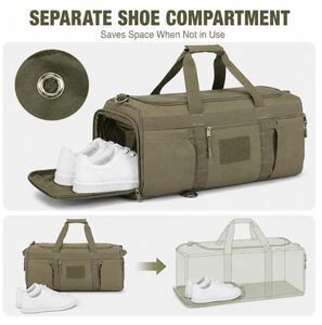 Tactical Duffel <b>Bag</b> 45L, Gym <b>Bag</b> for Men Women with Shoe Compartment & <b>MOLLE</b>, Travel Overnight Duffle for Sports & Work - Product Image 4