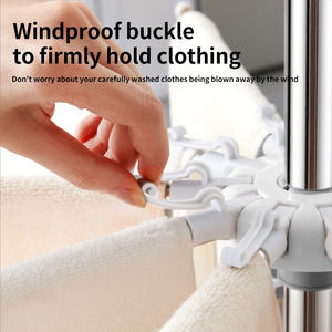 Estante plegable multifuncional de 2 niveles de acero inoxidable de piso a techo, <span class=keywords><strong>toallero</strong></span> de Metal de doble nivel para ropa, <span class=keywords><strong>toallero</strong></span> para pañales para niños - Product Image 3