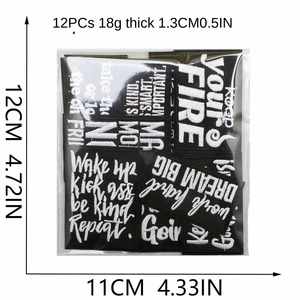 Parche Bordado a Máquina Ecológico Termoadhesivo con Palabras en Inglés en Color Negro: Nunca te Rindas, Sé Tu Mejor, para Decoración de Sombreros, Bolsos y Ropa - Product Image 3