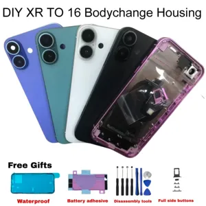 Kit di Conversione DIY da <span class=keywords><strong>XR</strong></span> a 16 per <span class=keywords><strong>iPhone</strong></span>, Scocca Posteriore Sostitutiva con Telaio Centrale e Vetro Posteriore - Product Image 2