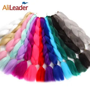 AliLeader-trenzas de pelo sintético Jumbo para mujer, Color de 24 pulgadas, venta al por mayor