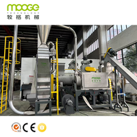 Installation de lavage industrielle pour plastiques rigides 500-3000 kg/h, pour le recyclage de fûts HDPE, seaux PP et déchets ABS, avec contrôle PLC