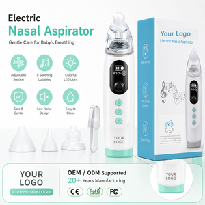 Aspirateur nasal portable rechargeable 68KPA, 5 niveaux d'aspiration, qualité hospitalière, nettoyeur nasal pour bébé, anti-reflux - Product Image 1