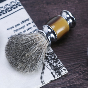<span class=keywords><strong>Pennello</strong></span> da <span class=keywords><strong>Barba</strong></span> Riutilizzabile con Manico in Resina Anti-irritazione e Setole di <span class=keywords><strong>Tasso</strong></span> per Pulizia Viso e <span class=keywords><strong>Barba</strong></span> - Product Image 2