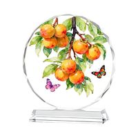 Trophées en cristal rond vierge en gros, prix personnalisés avec logo 3D, médailles, plaques pour souvenirs, décoration de table, cadeau