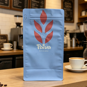 Custom Resealable Food Grade Coffee Bean Packaging Bag Flat Bottom <b>Pouch</b> With Valve And Zipper - Product Image 6