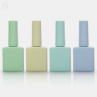 Fabricant de flacons de vernis à ongles Vente en gros 10ml Unique Rouge Gris Carré Uv Gel Vernis à ongles Bouteille avec brosse et bouchon 14ml