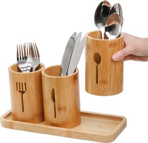 Productos Ecológicos 2023, Organizador de Cocina de Bambú, Portautensilios de Bambú para Cocina y Restaurante - Product Image 3