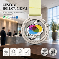 Médaille personnalisée en alliage de zinc pour concours de discours, émail coloré, pour événements scolaires, concours, cérémonies d'entreprise et récompenses