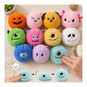 Juguete Sensorial Portátil de Monstruos de Dibujos Animados de Doce Piezas con Resorte Esponjoso, Duradero y Elástico, Ideal para Bolsas de Regalo, Premios y Paquetes Festivos - Product Image 4