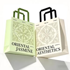 Customized Classic Eco-friendly Lightweight Paper <b>Bags</b> Hand Length Handles for Florist Bouquet <b>Small</b> Boutique Gift Packaging - Product Image 1