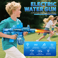 2025 nouveau été extérieur arrière-cour jeu jouets automatique pistolet à eau longue portée tir électrique M416 pistolets à eau lumières LED pour les enfants