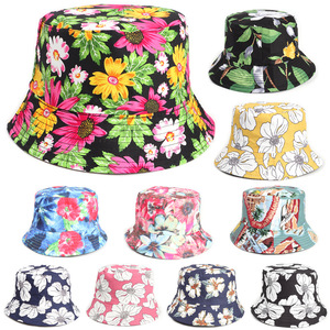 Sombrero de Pescador Floral para Mujer, Protección Solar para Playa, Verano, Lona de Poliéster, Gorra Moderna para Exteriores - Product Image 1