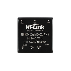 โมดูลจ่ายไฟแบบแยกส่วน Hi-Link DC-DC กำลังไฟต่ำ ไม่ได้รับการควบคุม 24V เป็น 5V แบบติดตั้งบนแผงวงจรพิมพ์ HLK-URB2405YMD-20WR3 - Product Image 1