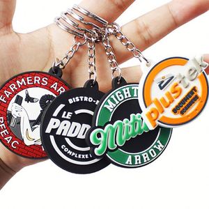 Porte-clés en caoutchouc souple 2D 3D fabriqués par le fabricant, cadeaux, porte-clés promotionnels, porte-clés personnalisés mignons à bas prix, porte-clés en PVC avec logo - Product Image 6