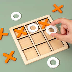 Commercio all'ingrosso in legno XO logica di pensiero formazione per due persone gioco da tavolo interattivo per bambini puzzle scacchi giocattoli - Product Image 4